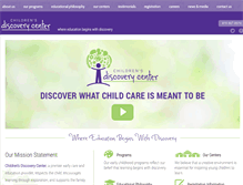 Tablet Screenshot of childrensdiscoverycenters.com